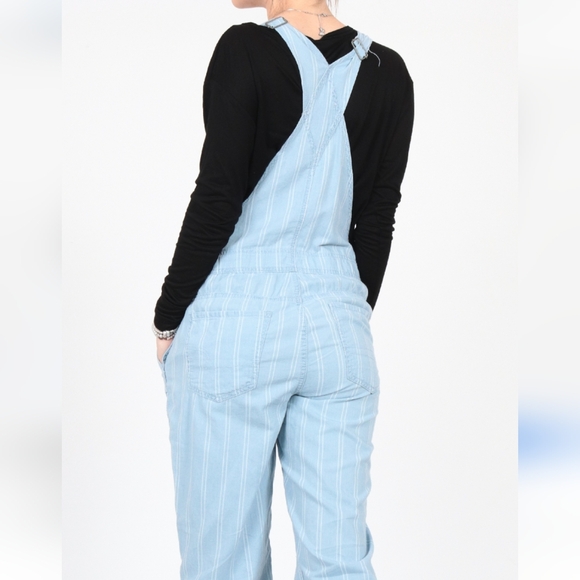 XXL Size New HTF American Eagle Outfitters denim overalls bibs lightweight - Picture 3 of 8